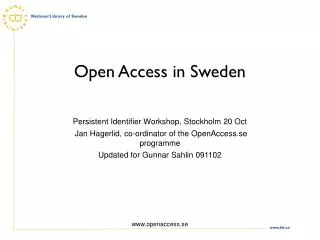 open access in sweden