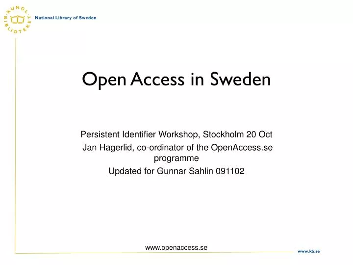 open access in sweden