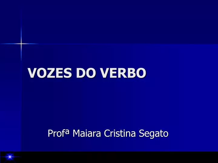 vozes do verbo