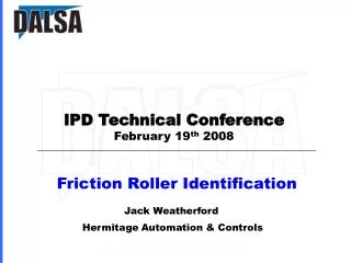 Friction Roller Identification