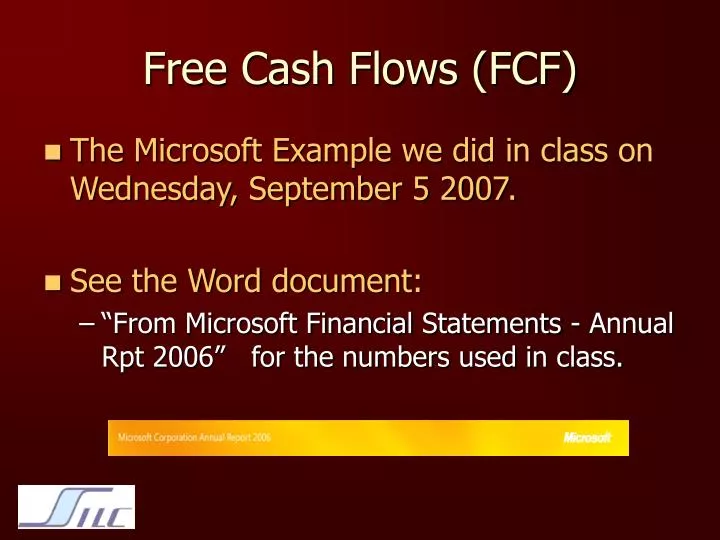 free cash flows fcf