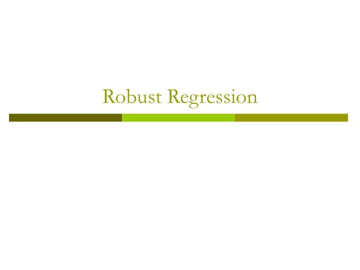 robust regression