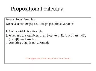 Propositional calculus