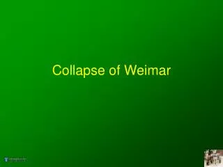 Collapse of Weimar
