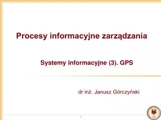 procesy informacyjne zarz dzania