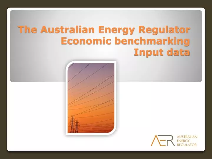 the australian energy regulator economic benchmarking input data