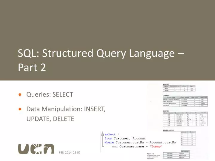sql structured query language part 2