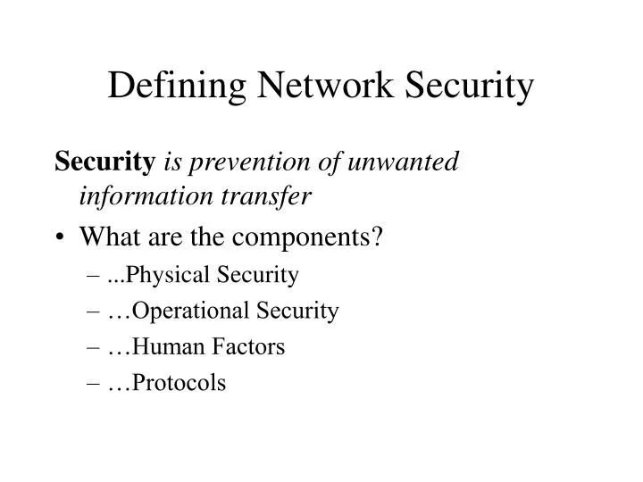 defining network security