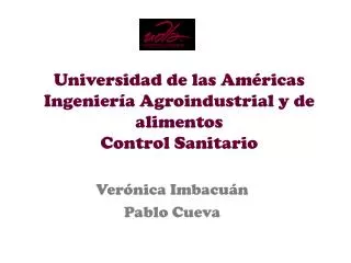 universidad de las am ricas ingenier a agroindustrial y de alimentos control sanitario