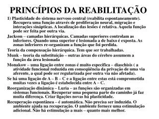 princ pios da reabilita o