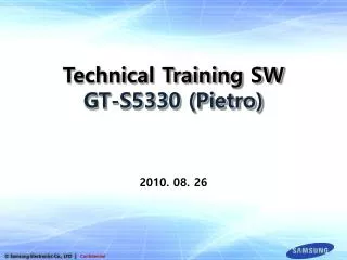Technical Training SW GT-S5330 (Pietro)