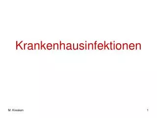krankenhausinfektionen