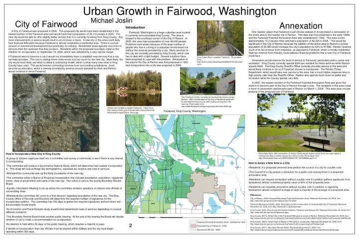 urban growth in fairwood washington