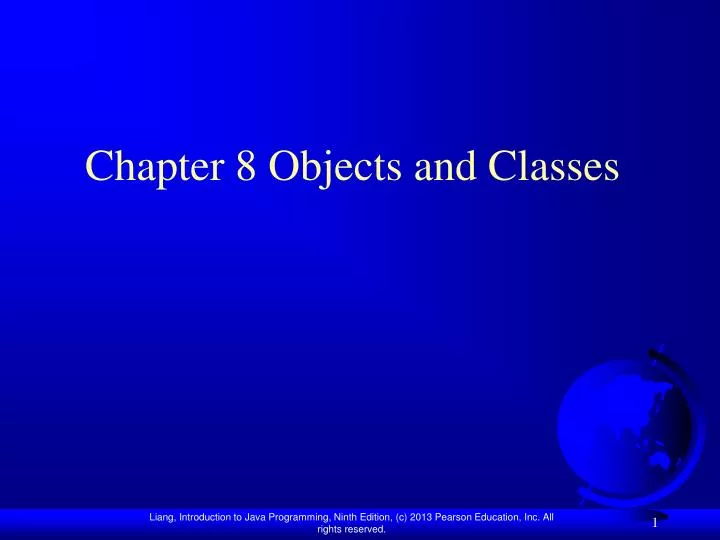 chapter 8 objects and classes