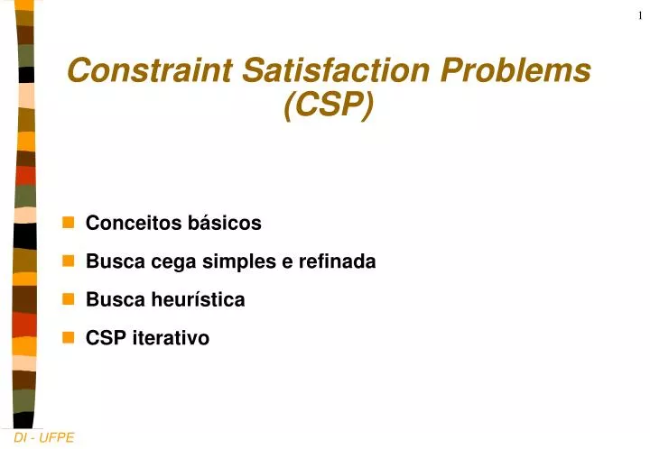constraint satisfaction problems csp