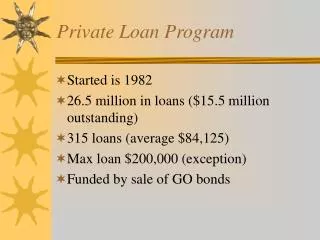 Private Loan Program