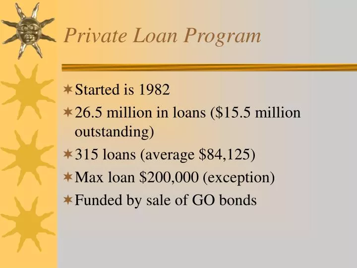 private loan program