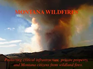 MONTANA WILDFIRES