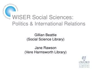 WISER Social Sciences: Politics &amp; International Relations