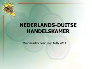 NEDERLANDS-DUITSE HANDELSKAMER