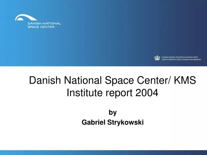 danish national space center kms institute report 2004