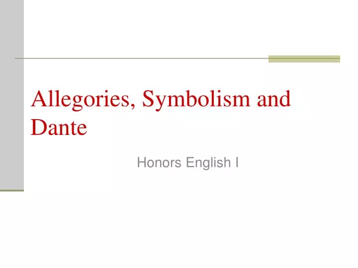 allegories symbolism and dante