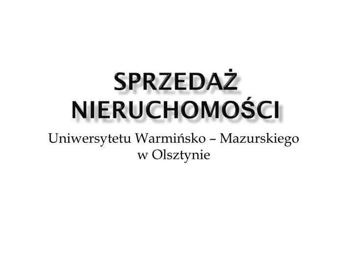 uniwersytetu warmi sko mazurskiego w olsztynie