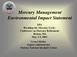 Mercury Management Environmental Impact Statement - slide 1