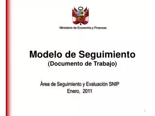 rea de seguimiento y evaluaci n snip enero 2011