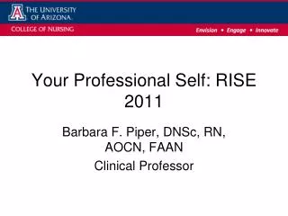 Your Professional Self: RISE 2011