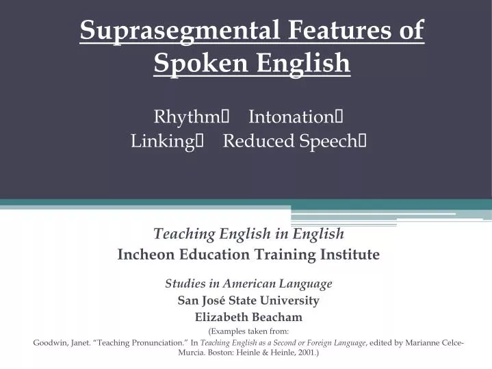 suprasegmental features of spoken english