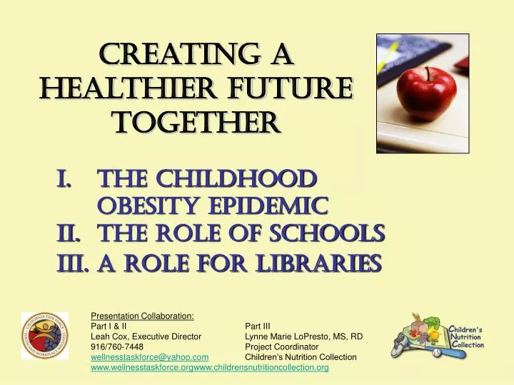 creating a healthier future together