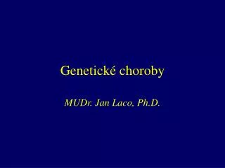 genetick choroby