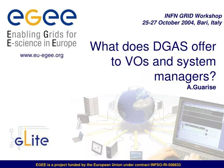 what does dgas offer to vos and system managers a guarise