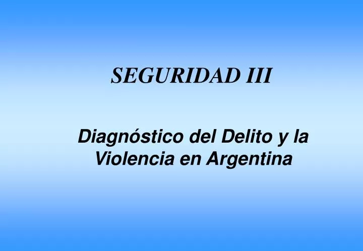 diagn stico del delito y la violencia en argentina