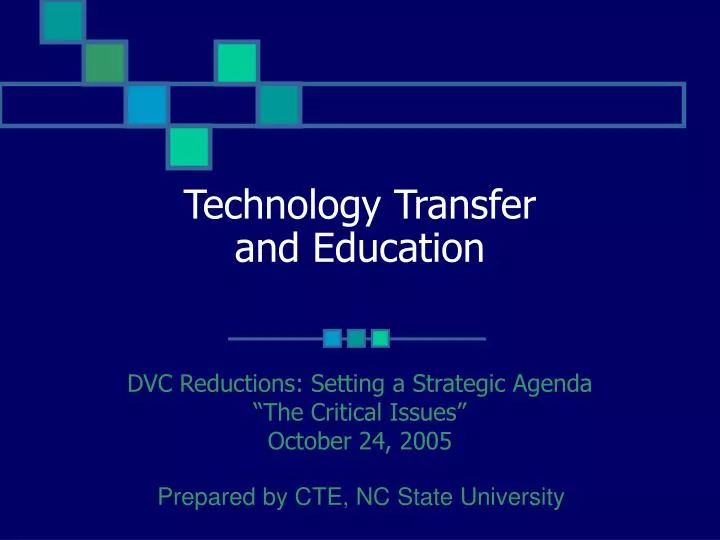 technology transfer and education