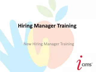 Hiring Manager Training