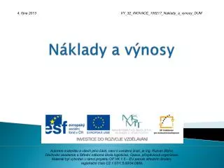 n klady a v nosy
