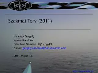 szakmai terv 2011
