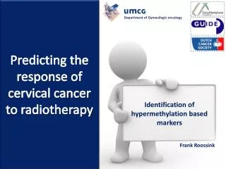 Predicting the response of cervical cancer to radiotherapy