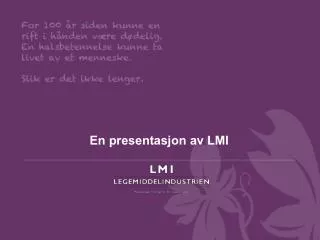 en presentasjon av lmi