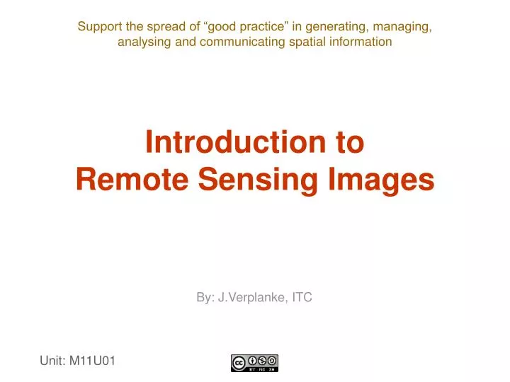introduction to remote sensing images