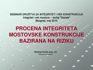 miodrag pavi i gra in nezavisni konsultant