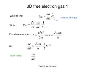 3D free electron gas 1