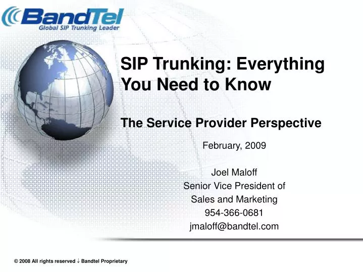 sip trunking everything you need to know the service provider perspective