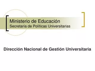 ministerio de educaci n secretar a de pol ticas universitarias