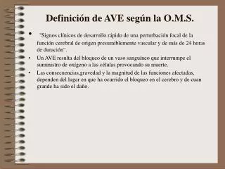 definici n de ave seg n la o m s