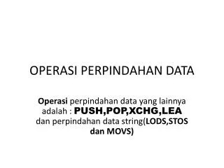 operasi perpindahan data
