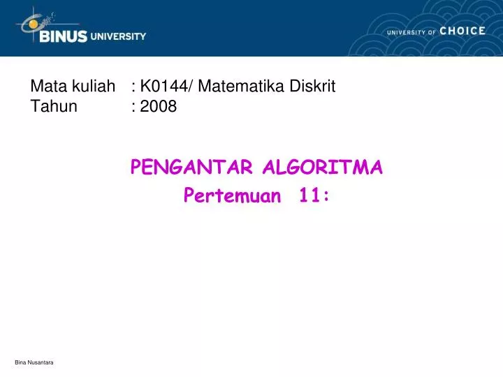 mata kuliah k0144 matematika diskrit tahun 2008