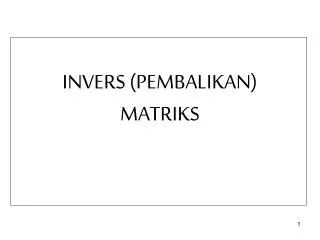 invers pembalikan matriks